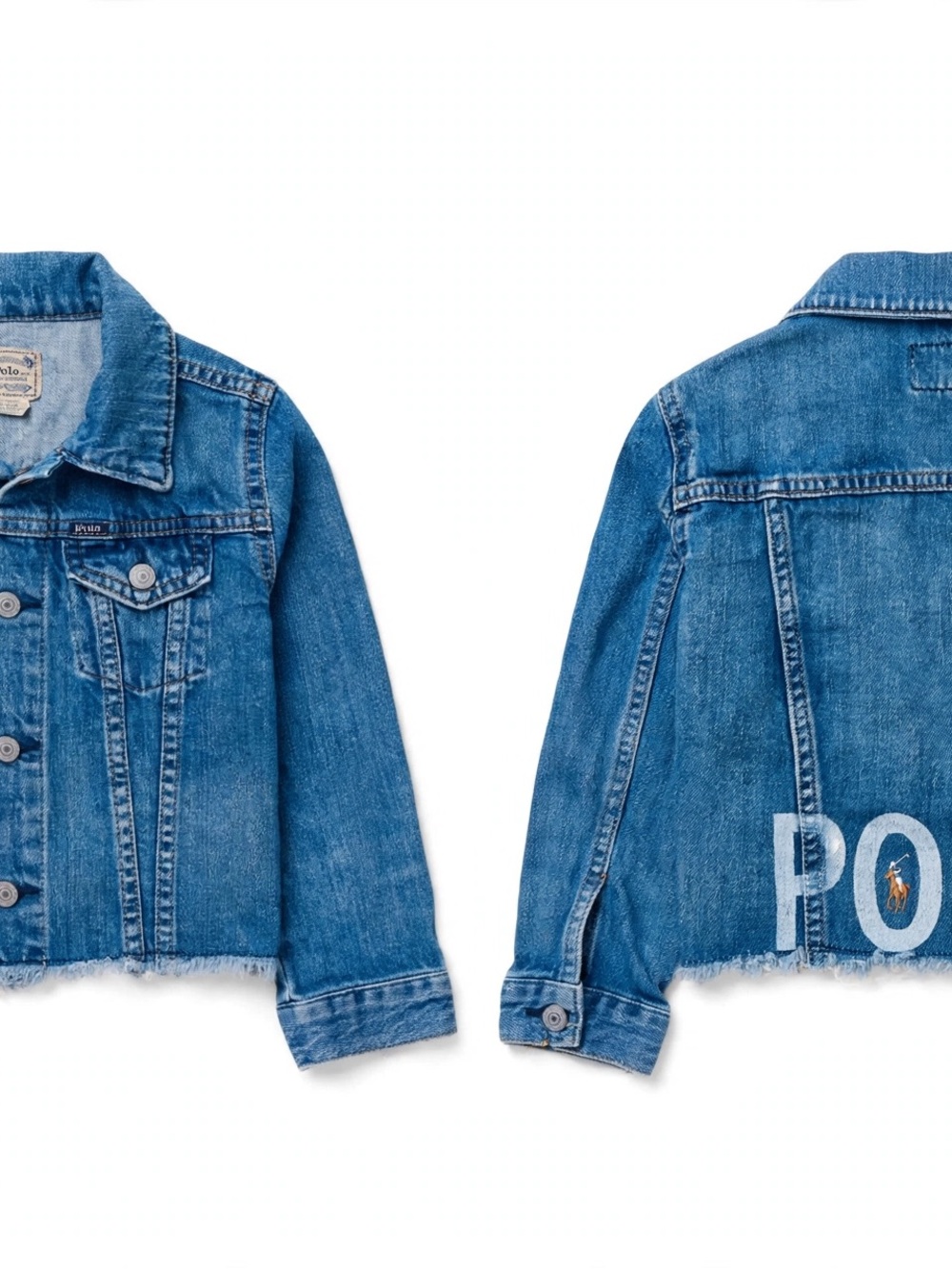 Ralph Lauren Kids Distressed Blue Denim Jacket